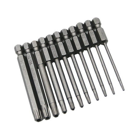 KALLORY 11Pcs Hexagonal Screwdriver Bit Set Stainless Steel Professional Nut Driver Bit Electric Screwdrivers