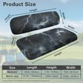 thumbnail image 3 of POLERO Univesal Golf Cart Seat Protector Set for Club Car Precedent Seats Dark Clouds and Lightning Print Washable Golf Cart Bench Seat Covers for Women Men Easy to Install, 3 of 8