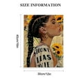 thumbnail image 2 of Chilfamy Framed Black Women Girl Wall Art Teen Black Girl Pictures Black Girl Inspirational Poster African American Wall Art for Black Girls Bedroom Wall Decor Ready to Hang 16x20 in/12x16 in, 2 of 5