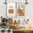 thumbnail image 3 of JoyMoreHome Fall Pumpkin Pattern Towels, Hand Towel Baking Cooking Cloth for Bathroom and Kitchen, Holiday Party Decorativ Supplies, 3 of 4