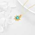 thumbnail image 3 of 14k Real Gold Sun Necklace Moon and Star Celestial Pendant Jewelry Gifts for Wife Sister Women, 3 of 10