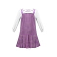 thumbnail image 2 of Robe Fille Violette à Carreaux Bretelles Crayon Décontractée École 8 Ans, 2 of 6