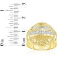 thumbnail image 3 of Floreo 10k Yellow Gold and White Gold Round Last Supper Double Band Ring, 3 of 4