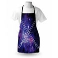 thumbnail image 3 of Galaxy Apron Futuristic Starry Sky Fantastic Galaxy Illustraiton Pattern Universe Outer Space, Unisex Kitchen Bib Apron with Adjustable Neck for Cooking Baking Gardening, Purple Black, by Ambesonne, 3 of 3