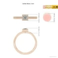 thumbnail image 4 of ANGARA Natural Princess-Cut Diamond Halo Stackable Ring in 14K Rose Gold for Women (Size-3mm| Color-K| Clarity-I3) | April Birthstone, Anniversary, Jewelry Gift for Women | Natural Diamond Ring, 4 of 9