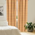 thumbnail image 2 of Ambesonne Orange Curtains, Wavy Geometrical Vintage, Pair of 28"x84", Orange Yellow Cream, 2 of 5