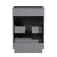thumbnail image 3 of Miniyam 24" Floating Bathroom Vanity Base with Soft-Closing Drawers, Stylish Stripe Finish, Gray, 3 of 6