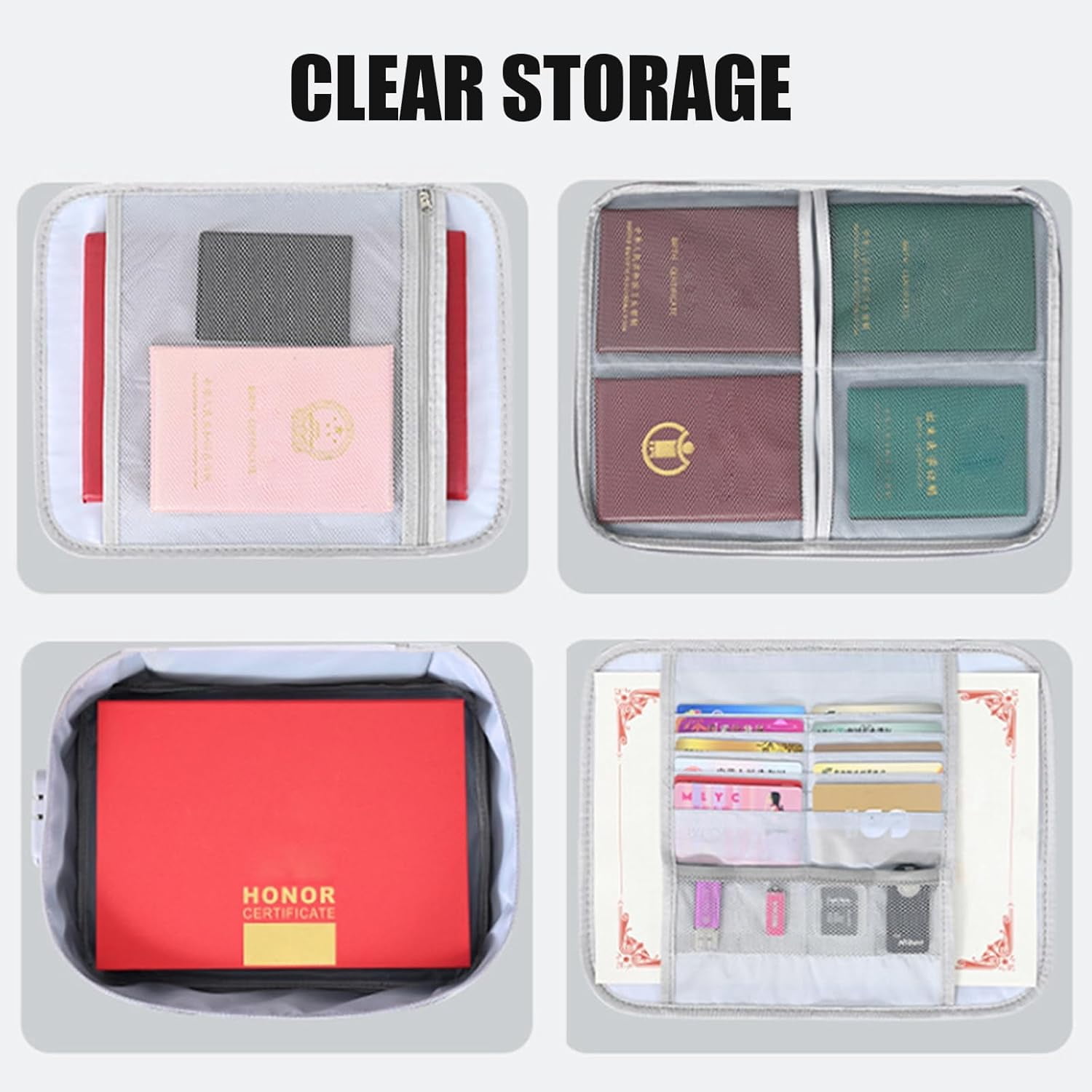 Fireproof Keepsake Box with Lock, Fireproof and Waterproof Document Storage Box for Documents, Portable Home Travel Safe Storage for Important Documents, Files and More (Pink)