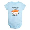 thumbnail image 2 of iDzn She Believed She Could Sushi Did Funny Rompers For Babies, Newborn Baby Unisex Bodysuits, Infant Jumpsuits, Toddler 0-24 Months Kids One-Piece Oufits, 2 of 5
