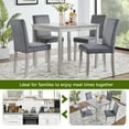 thumbnail image 6 of 5-Piece Counter Height Dining Table Set,Wooden Kitchen Table with Crystal Embellished Edge, 4 Upholstered Chairs, Solid Wood + MDF Construction for Dining Room, Kitchen, Apartment, 6 of 8