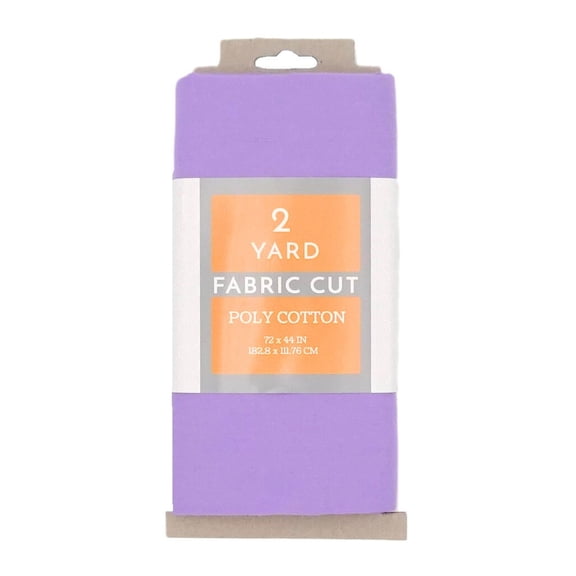Shason Textile 2 Yard Cut Poly Cotton Fabric, Lavander, 44" Wide for Craft & Quilting Projects