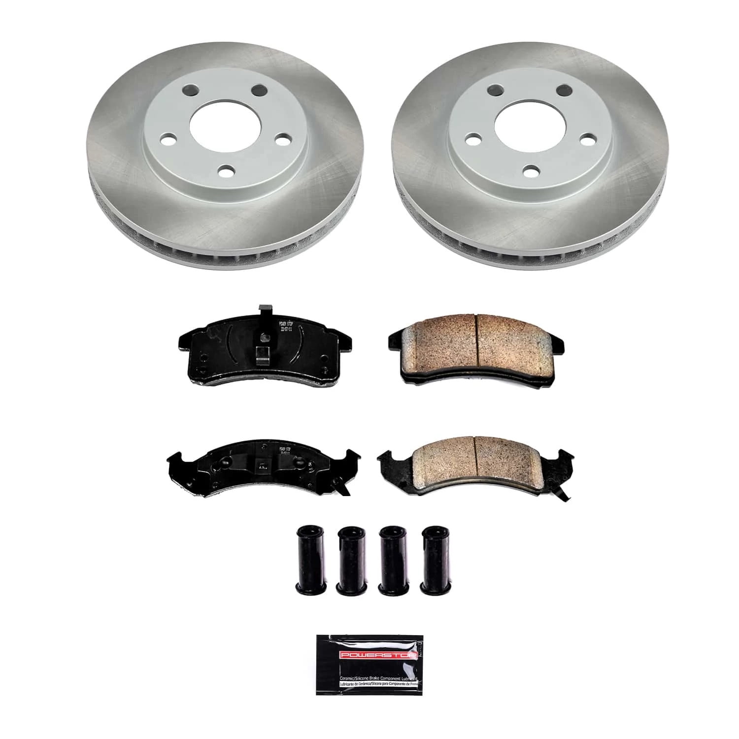 PowerStop Front Semi-Coated Rotor and Low-Dust Ceramic Brake Pad Kit SC1532