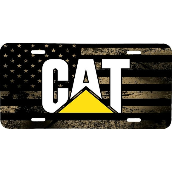 Metal License Plates For Cat For Caterpillar For Tan American Flag License Plate Vehicle Auto Vehicle Tag Truck Tractor Trailer Semi Design-Tf-86-2
