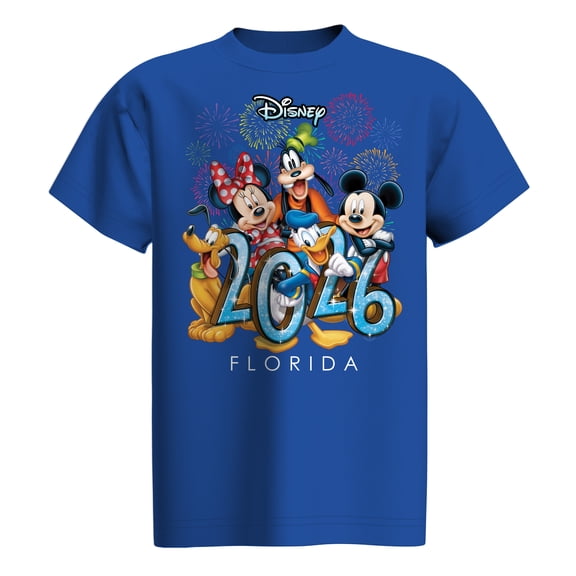 Disney Mickey & Friends 2026 Florida Youth Tee Shirt, XS-XL (Boy's)