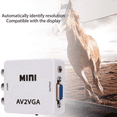 thumbnail image 3 of Convertisseur Audio Vidéo 2X AV () vers VGA, Supporte Résolution 1080P /720P, avec Port d'Entrée Audio 3.5 mm, pour TV STB PC, 3 of 3