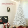 thumbnail image 6 of HOMCOM 7.5ft Tall Artificial Christmas Tree, Unlit Xmas Tree with 1346 Branch Tips, Auto Open, Steel Base, Holiday Décor for Home Office, White, 6 of 9