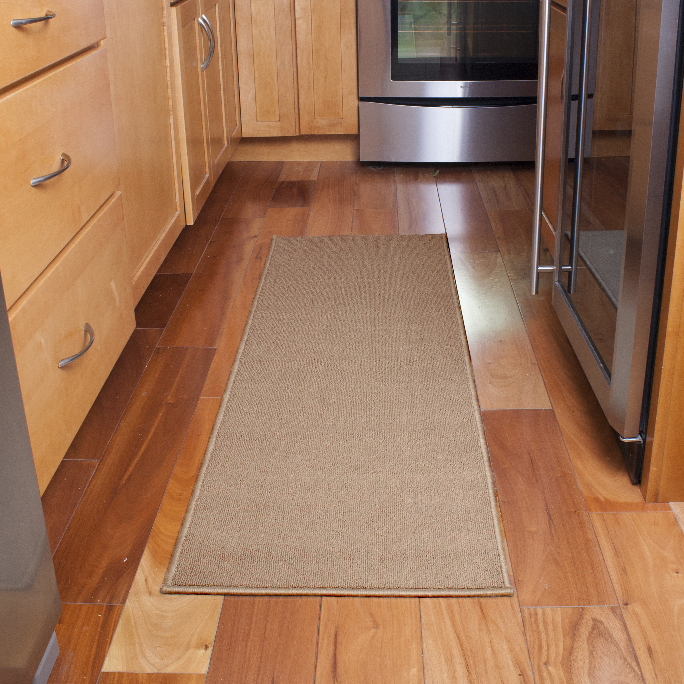 RITZ Solid Rug Runner, 20" x 60", Beige