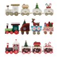 thumbnail image 1 of Decoración navideña de escritorio, tren de madera navideño, adorno festivo de Papá Noel - Decoración de regalo de Navidad para el hogar, 1 of 5