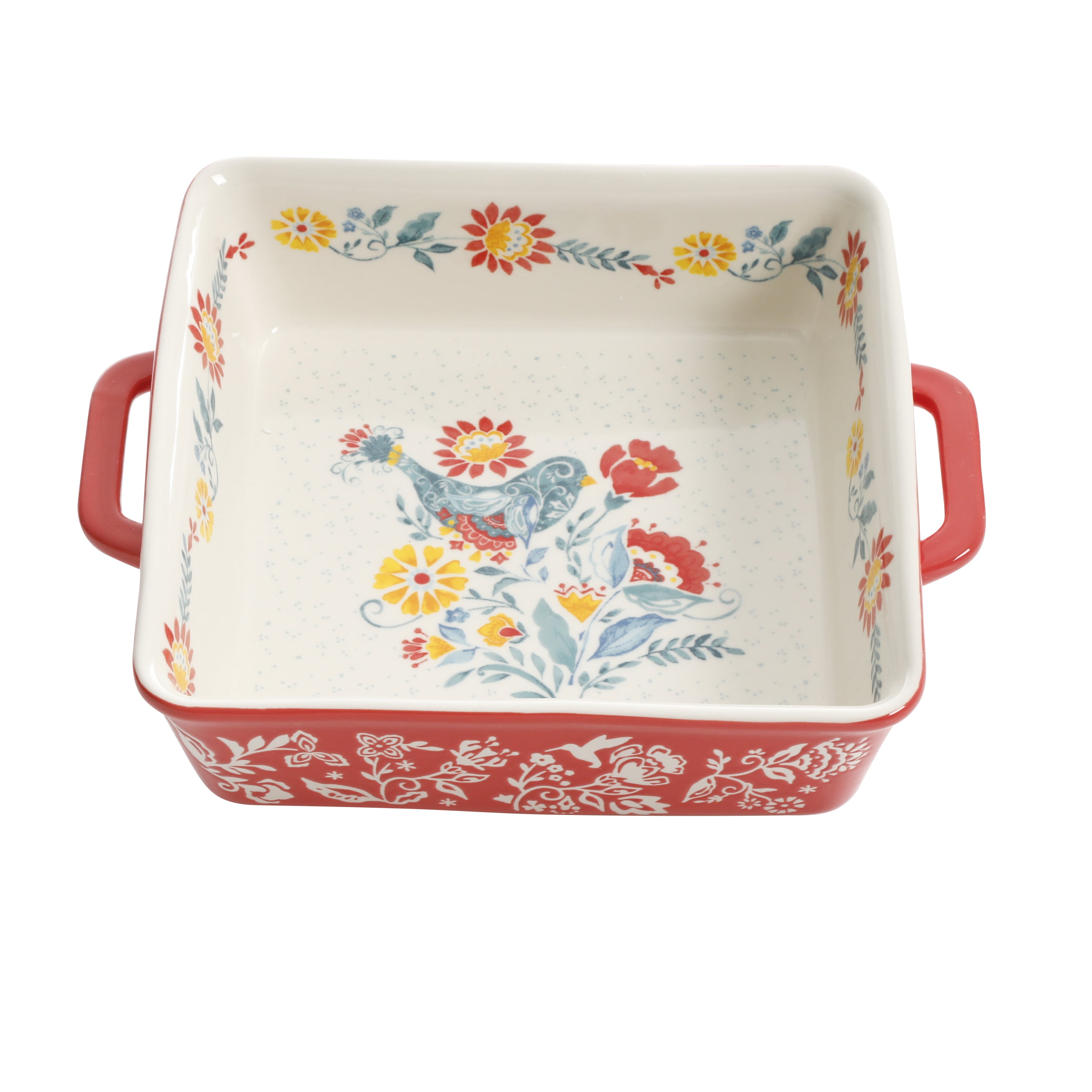 The Pioneer Woman Fiona Floral 2-Piece Rectangular Ceramic Bakers