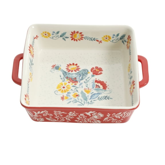 The Pioneer Woman Mazie 8 x 8-inch Square Baking Ceramic Bakers, Set of 2