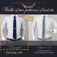 thumbnail image 3 of GFDYREE Men's Knit Tie Slim Skinny Square Necktie Width 2.2 inches Washable Solid Color and Gift Box, 3 of 6