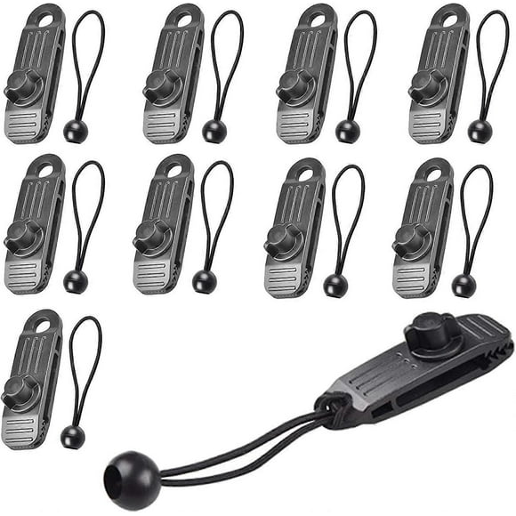 10 Pieces Tarp Clips Plastic Tent Clips Awnings ElasticBall Tarp Clips