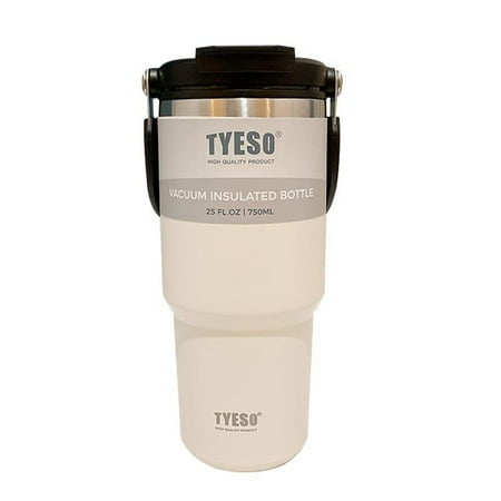 

Aousin 600ml Beer Ice Bully Mug Removable Straw Insulat Thermal Water Bottle for Travel (White)