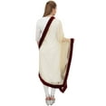 thumbnail image 3 of Phagun Womens Scarf Net Dupatta Wrap Hizab Throw Indian Chunni Long Stole-Beige, 3 of 5