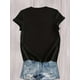 thumbnail image 3 of Camiseta informal de verano para mujer con estampado de té con leche y chocolate. Poliéster suave, cuello redondo, manga corta, lavable a máquina. Para adultos, hombres, mujeres, adolescentes, jóvene, 3 of 6