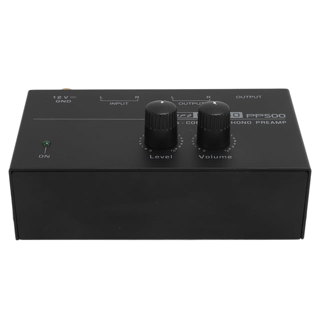 Phono Turntable Preamp Ultra Bajo Ruido Control De Volumen Preamplificador De Fonógrafo Para Un Reproductor De Disco Con Tamaños Compactos De Carcasa Metálica Resistente