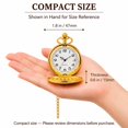 thumbnail image 3 of Reloj de bolsillo I-MART dorado de 47 mm con cadena vintage, 3 of 8