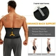 thumbnail image 7 of Junlan Men Waist Trainer Trimmer Tummy Control Shapewear Neoprene Sauna Sweat Belt Slimming Body Shaper for Workout Fitness(Black, L), 7 of 7
