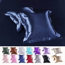 InsCrazy Satin Pillowcases for Hair, Pack of 2 Silk Pillow Cases for Hot Sleepers and Night Sweats, Soft Pillow Cover for Bed Sofa and Couch 20 X 20 Inches