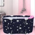 thumbnail image 4 of Bañera plegable Bañera de agua Portátil Aislamiento de 360 grados Bañera de hidromasaje Cubo de baño plegable para de Baño Sauna Baño Adultos Longitud 47 pulgadas Colco Cubo de bañera plegable, 4 of 7