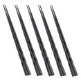thumbnail image 4 of UPOUART 5 Pairs Fiberglass Chopsticks Set Black Plastic Heat Resistant for Snack and Sashimi, 4 of 8