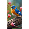 thumbnail image 2 of Vivid Bluebird with Flowers Background Banner Party Decoration Backdrop Photography Props Garden Party Outdoor Events Spring Celebrations, 2 of 3