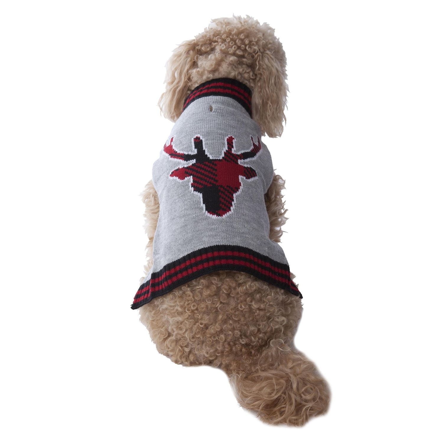 DOG KNIT SWEATER - MOOSE HEAD