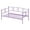 Purple, variant on TEQIN Twin Daybed with Trundle Bed, Upholstered Day Bed with Floral Headboard, Sofa Bed Frame with Heavy Duty Metal Slats, for Living Room, Bedroom, Guest Room