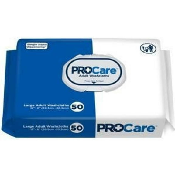 ProCare CRW-050 Personal Wipe Soft Pack Aloe / Vitamin E Scented, Pack of 50