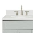 thumbnail image 6 of Ariel Hamlet 42 In. Left Offset Oval Sink Bathroom Vanity With Carrara White Quartz Countertop 1.5 Edge In Grey, 6 of 11