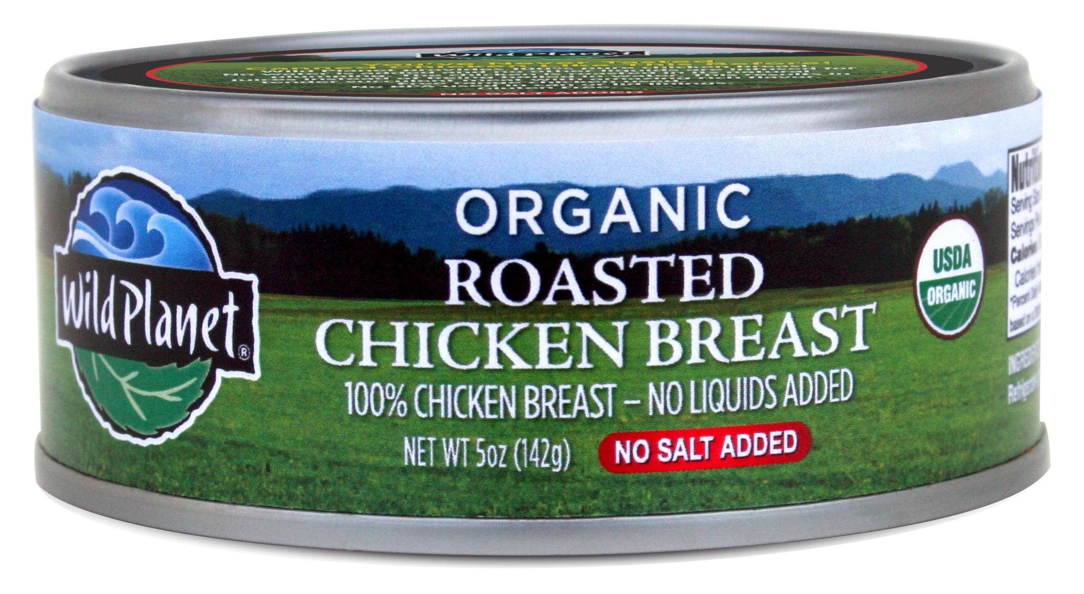 Wild Planet Organic Roasted Chicken Breast, No Salt Added, 5 oz can