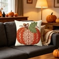 thumbnail image 7 of Halloween Ghost Pumpkin Pillow Cover, Black Cat Print, 18x18 Soft Cushion Case, Hidden Zipper, Fall Thanksgiving Decor for Sofa Home by MPOISVA, 7 of 7