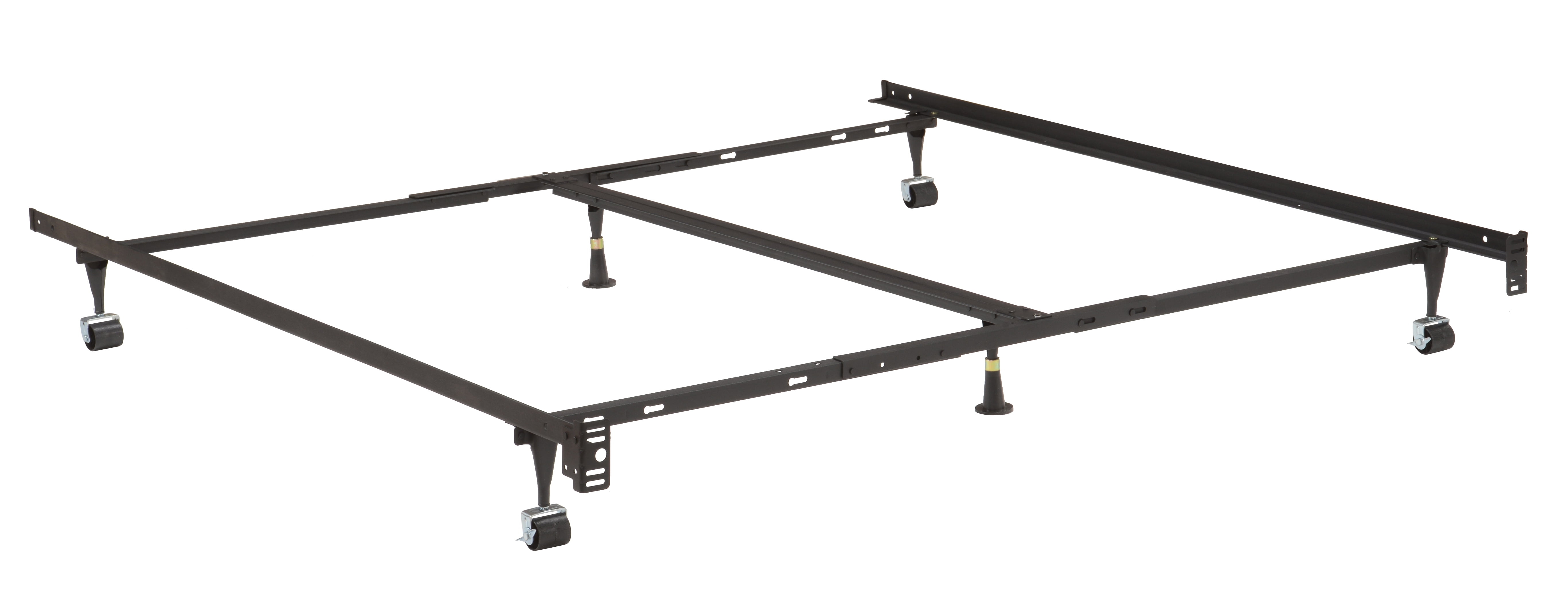 Heavy Duty Steel Bed Frame Adjustable Queen Full Twin Size W/ Center Support US 
