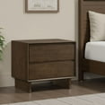 thumbnail image 6 of Genu Nightstand, 2 Drawers w Fingertip Handles, Warm Walnut Brown, 6 of 6
