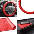 thumbnail image 1 of FH Group Housse de Volant en Silicone à Ajustement Universel, Marques de Prise avec Tapis de Tableau de Bord Rouge Rouge pour Auto FH3003RED-FH3011RED, 1 of 5