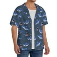 thumbnail image 2 of Kdxio Men's Hawaiian Shirt for Men Short Sleeve Shirt Cartoon Shark Summer Casual Holiday Beach Button Down T-Shirts, 2 of 5