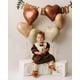 thumbnail image 3 of Globos GRESATEK en forma de corazón, blanco arena, marrón, 18 pulgadas, 10 unidades, 3 of 8