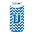 thumbnail image 1 of Letra U Chevron Azul y Blanco Tall Boy Bebida Aislante Hugger CJ1056-UTBC Caroline's Treasures, 1 of 1