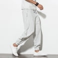 thumbnail image 5 of Harajuku Cotton Linen Harem Casual Pants Men 2023 New Fashion Striped Spring Mens Joggers, 5 of 6