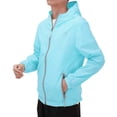 thumbnail image 2 of Baberdicy Gentleman Jacket Summer and Autumn Men and Women's Lightweight Windproof and Sunscreen Clothing with Fluorescent Zippers Plus Size Tops Light Blue, 2 of 3